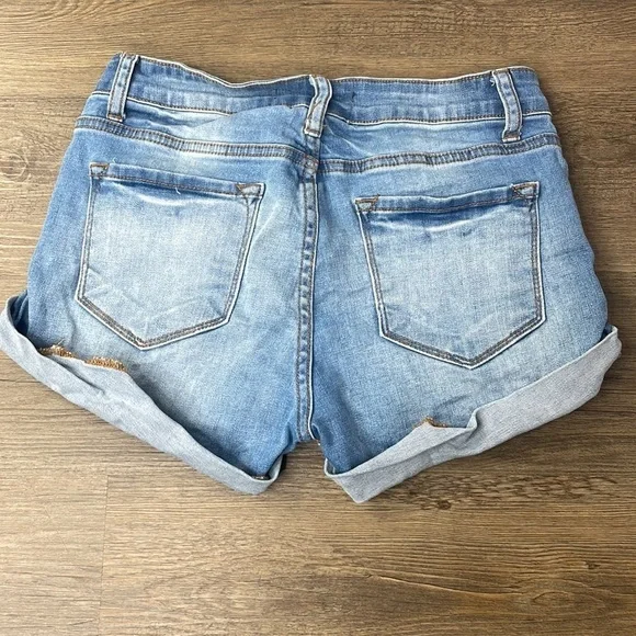 KanCan Women’s High Rise Cuffed Denim Jean Shorts, size 5/26 - Picture 7 of 9